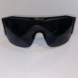 Versace Black Shield Sunglasses